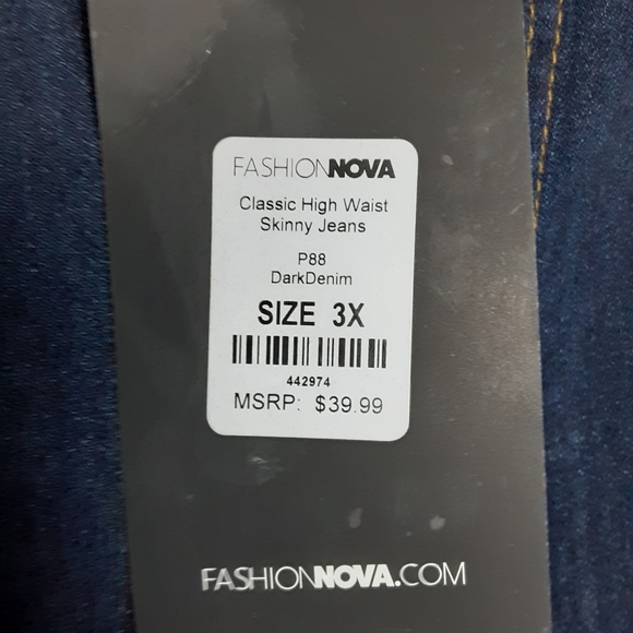 NWT Jeans High Rise Skinny Dark Wash 3X - Picture 7 of 13